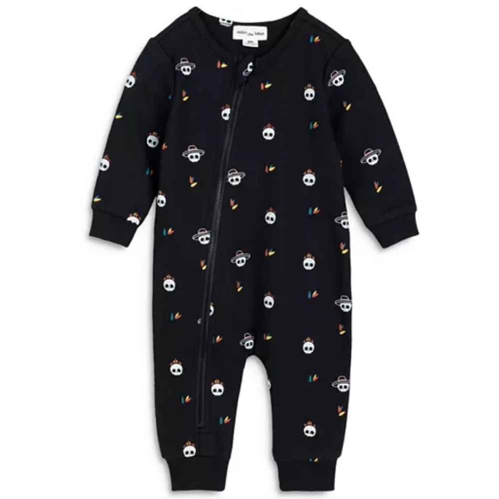 Hanna Andersson Miles The Label Calavera Glow in the Dark Baby Coverall 18M